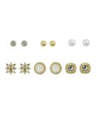 Romwe 6 Pairs/set Gold-color Cute Earrings