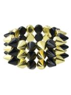 Romwe B-gold Spike Elastic Bangles And Bracelets