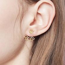 Romwe Lotus Design Swing Stud Earrings