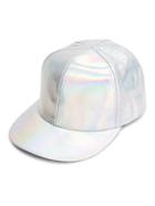 Romwe Metallic Snapback Hat