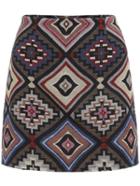 Romwe Multicolor Slim Tribal Print Skirt