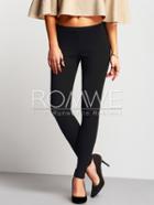 Romwe Black Low Waist Pockets Skinny Pant
