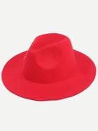 Romwe Red Stylish Fedora Hat