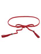 Romwe Red Wax Rope Knit Tassel Waist Chain