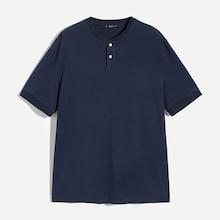 Romwe Guys Half Placket Solid Polo Shirt