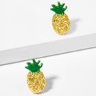Romwe Pineapple Shaped Stud Earrings