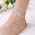 Romwe S Shaped Design Layered Chain Anklet