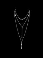 Romwe Silver Boho Chic Multilayer Chain Necklace For Women