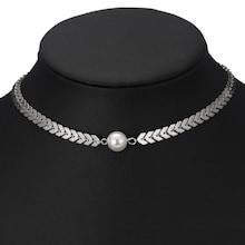 Romwe Faux Pear & Arrow Design Choker