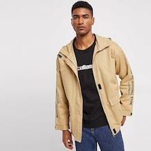 Romwe Guys Zip Up Hooded Flap Pocket Coat