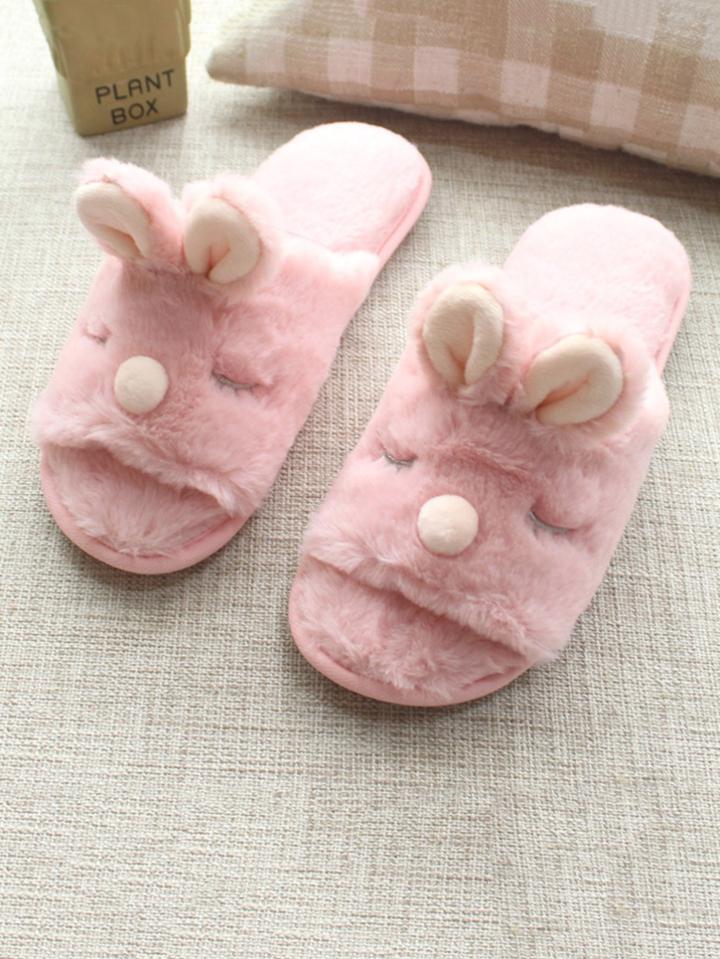 Romwe Fluffy Rabbit Slippers