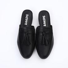 Romwe Tassel Decor Front Flat Mules