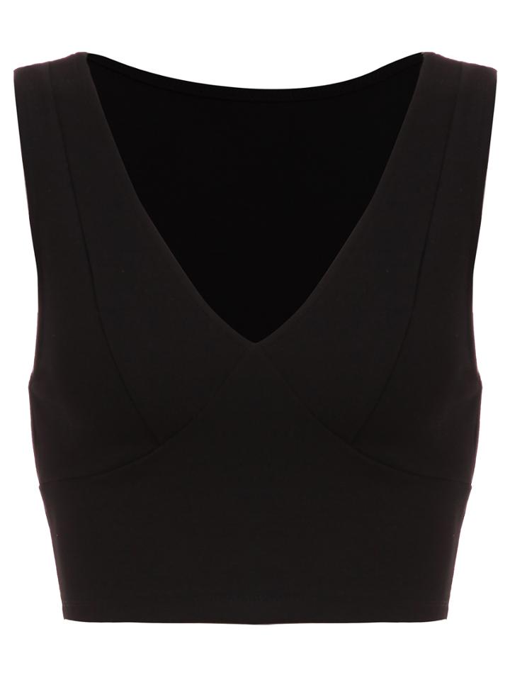Romwe Deep-v Neck Crop Vest