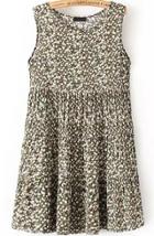 Romwe Sleeveless Daisy Print Multicolor Dress