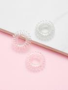 Romwe Clear Coil Hair Ties 3pcs
