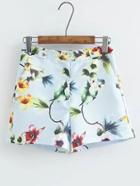 Romwe Floral Print Bermuda Shorts