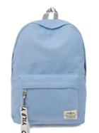Romwe Pocket Front Patch Detail Canvas Backpack