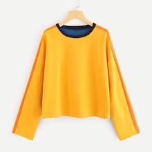 Romwe Tape Panel Sweatshirt