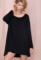 Romwe Loose High Low Dress