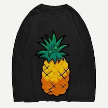 Romwe Men Pineapple Print Tee