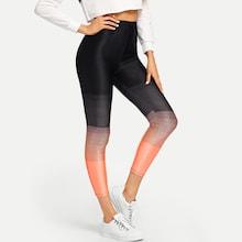 Romwe Gradient Skinny Leggings