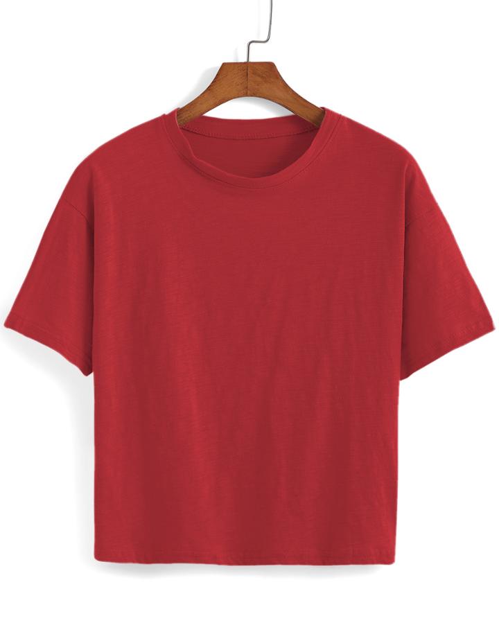 Romwe Round Neck Loose T-shirt