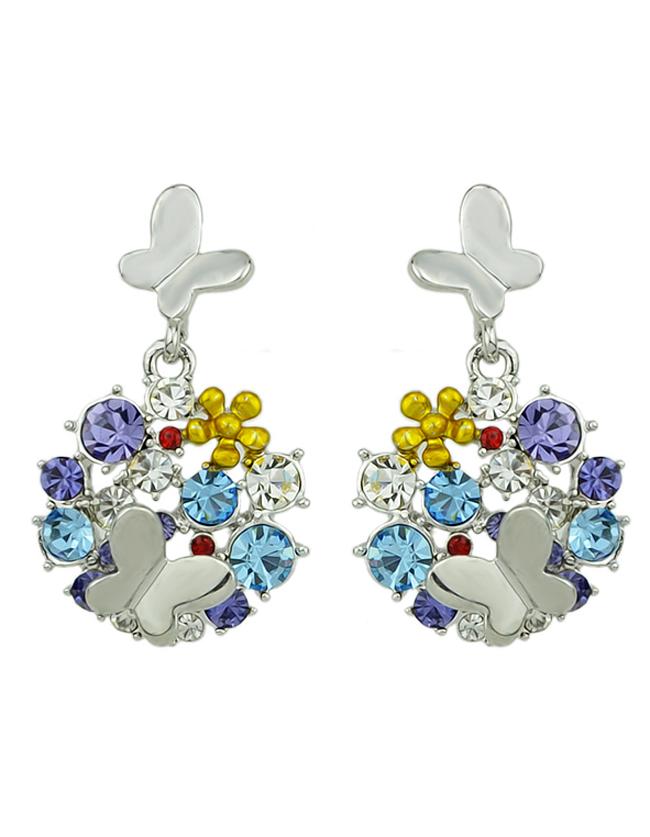 Romwe Gemstone Women Haning Earrings