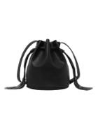 Romwe Tassel Drawstring Bucket Bag - Black