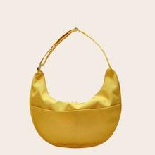 Romwe Moon Design Canvas Slouch Bag