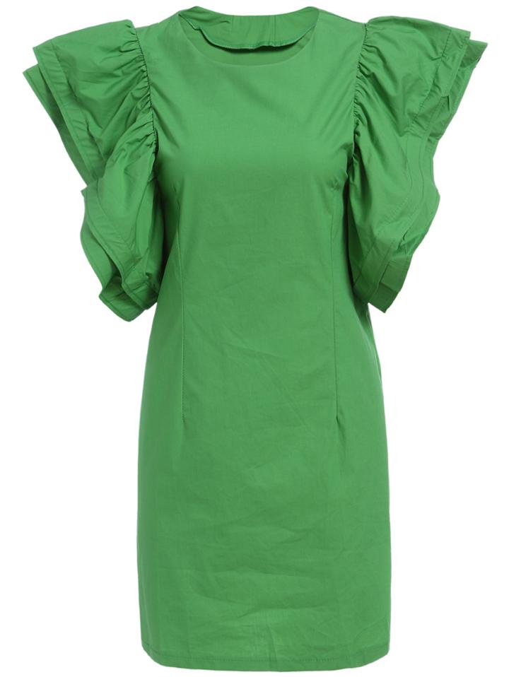 Romwe Ruffle Sleeve Slim Dress