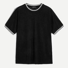 Romwe Guys Tunic Ringer Tee