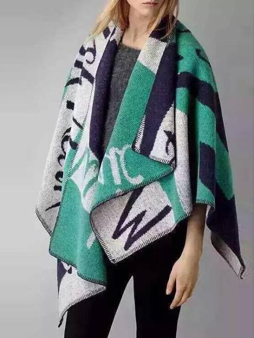 Romwe Color-block Letter Patterned Scarf