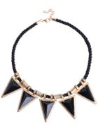 Romwe Triangle Gemstone Chain Necklace