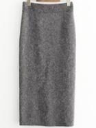 Romwe Split Back Grey Skirt