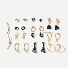Romwe Infinity & Twist Stud Earrings 13pairs
