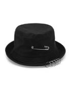 Romwe Pin & Ring Embellished Bucket Hat
