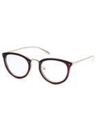 Romwe Brown Frame Gold Arm Glasses