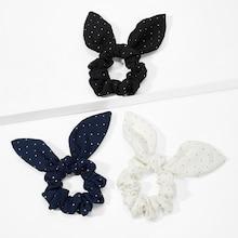 Romwe Bow Knot Hair Tie 3pack