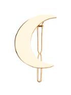 Romwe Gold Plated Moon Design Hair Clip