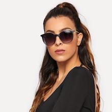 Romwe Two Tone Fat Lens Sunglasses