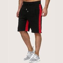 Romwe Guys Contrast Side Drawstring Waist Shorts
