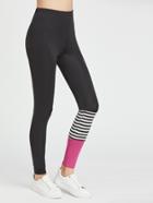 Romwe Color Block Contrast Striped Leggings