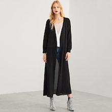 Romwe Single Button Solid Coat