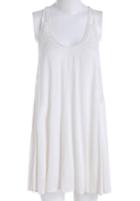 Romwe Halter Hollow Pleated Tank Top