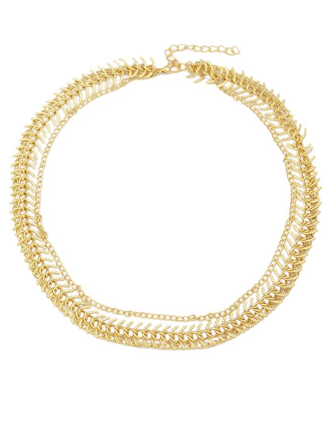 Romwe Multilayer Women Short Chain Necklace