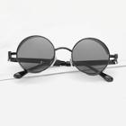 Romwe Coil Spring Detail Round Lens Sunglasses