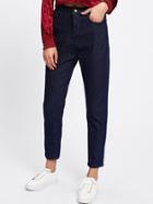 Romwe Faux Fur Inside Jeans