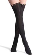 Romwe Two Tone Studded Tights