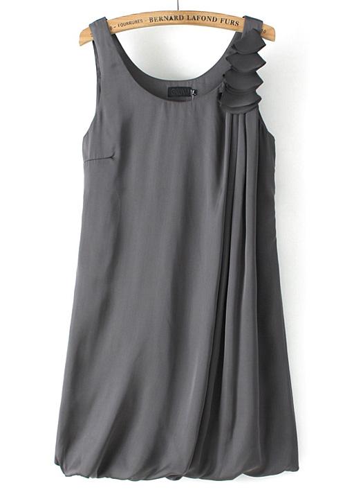 Romwe Sleeveless Embellished Slim Dress