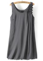 Romwe Sleeveless Embellished Slim Dress